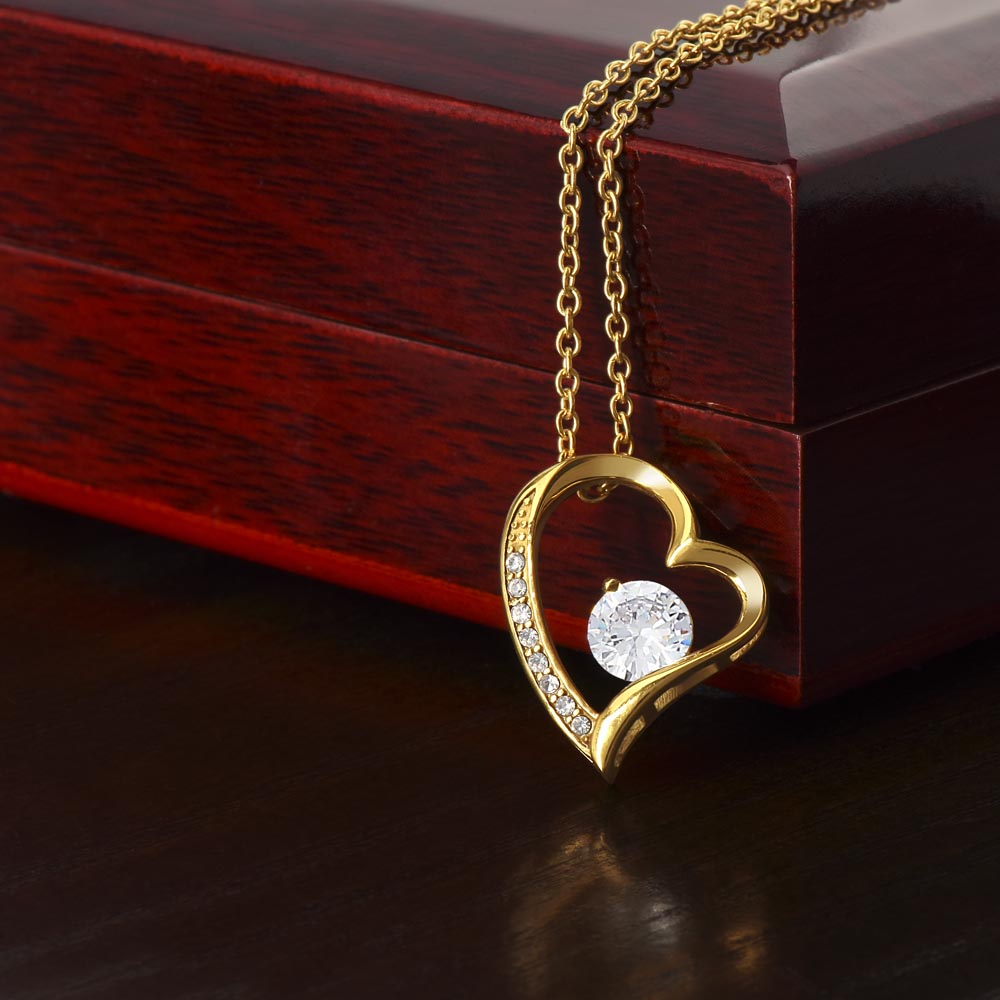 Regalo para Esposa "El Día Mágico" Collar de Corazón de Oro de 18K para mi Maravillosa Esposa