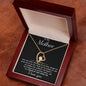 To My Mother - From Son "I'll Forever be your Loving Son" - Message Card heart necklace