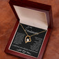 Regalo para alma gemela "Tu último todo" Collar de corazón en oro amarillo de 18 quilates