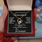 Regalo para la abuela "El vínculo entre una abuela y una nieta" Collar de corazón dorado