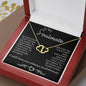 Presente para Alma Gêmea "Seu Último Tudo" Colar de Corações de Ouro Sólido 18 Diamantes