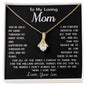 Collar de oro de belleza seductora para mi madre, regalo "Alegrías y lágrimas, ama a tu hijo" con tarjeta con mensaje