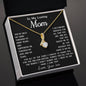 Collar de oro de belleza seductora para mi madre, regalo "Alegrías y lágrimas, ama a tu hijo" con tarjeta con mensaje