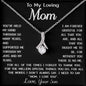Collar de oro de belleza seductora para mi madre, regalo "Alegrías y lágrimas, ama a tu hijo" con tarjeta con mensaje