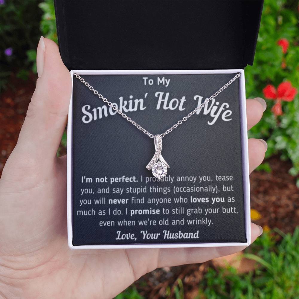 Regalo para Esposa "No Soy Perfecta" Te amo por siempre y para siempre Collar belleza 001