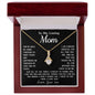 Collar de oro de belleza seductora para mi madre, regalo "Alegrías y lágrimas, ama a tu hijo" con tarjeta con mensaje