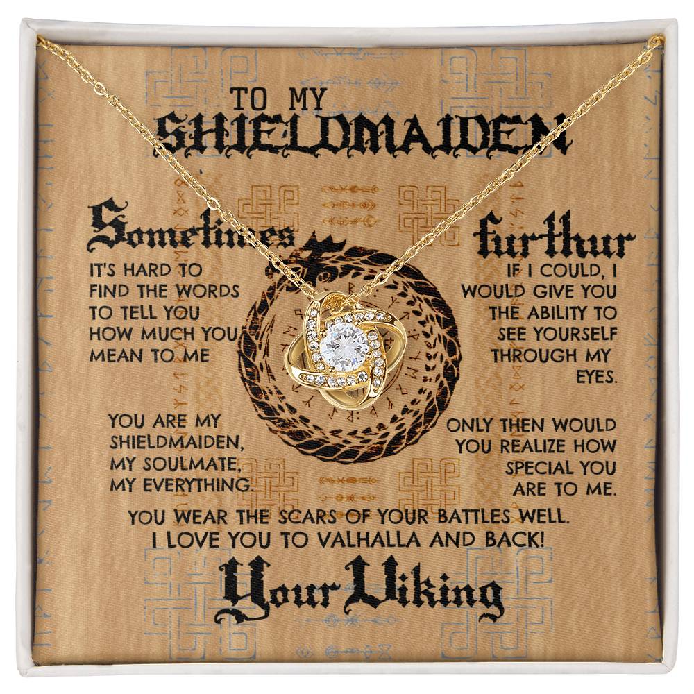 To My Shieldmaiden (Alma Gêmea Viking) - Colar com Nó de Amor