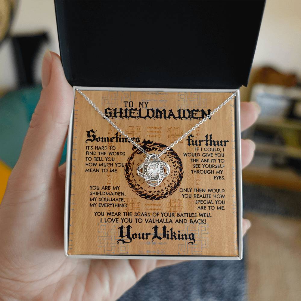 To My Shieldmaiden (Alma Gêmea Viking) - Colar com Nó de Amor