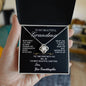 Gift For Grandma "The Bond Between a Grandma and Granddaughter" Gold Love Knot Necklace