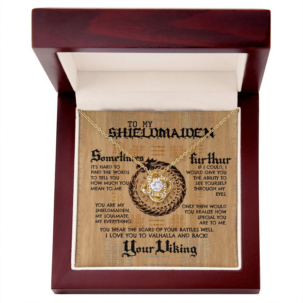 To My Shieldmaiden (Alma Gêmea Viking) - Colar com Nó de Amor