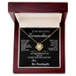 Gift For Grandma "The Bond Between a Grandma and Granddaughter" Gold Love Knot Necklace