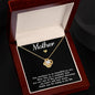 Para mi madre Collar con nudo de amor en oro de 18 quilates, regalo "Gracias por estar en mi vida" con tarjeta con mensaje