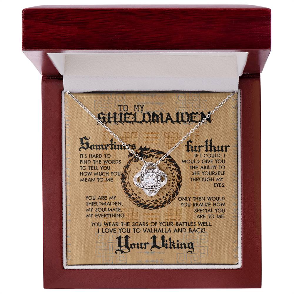 To My Shieldmaiden (Alma Gêmea Viking) - Colar com Nó de Amor