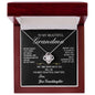 Gift For Grandma "The Bond Between a Grandma and Granddaughter" Gold Love Knot Necklace