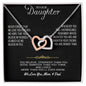 Para nossa filha - Conjunto de presente Love Knot - De mamãe e papai, corações elos de ouro 18K