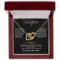 Para nossa filha - Conjunto de presente Love Knot - De mamãe e papai, corações elos de ouro 18K
