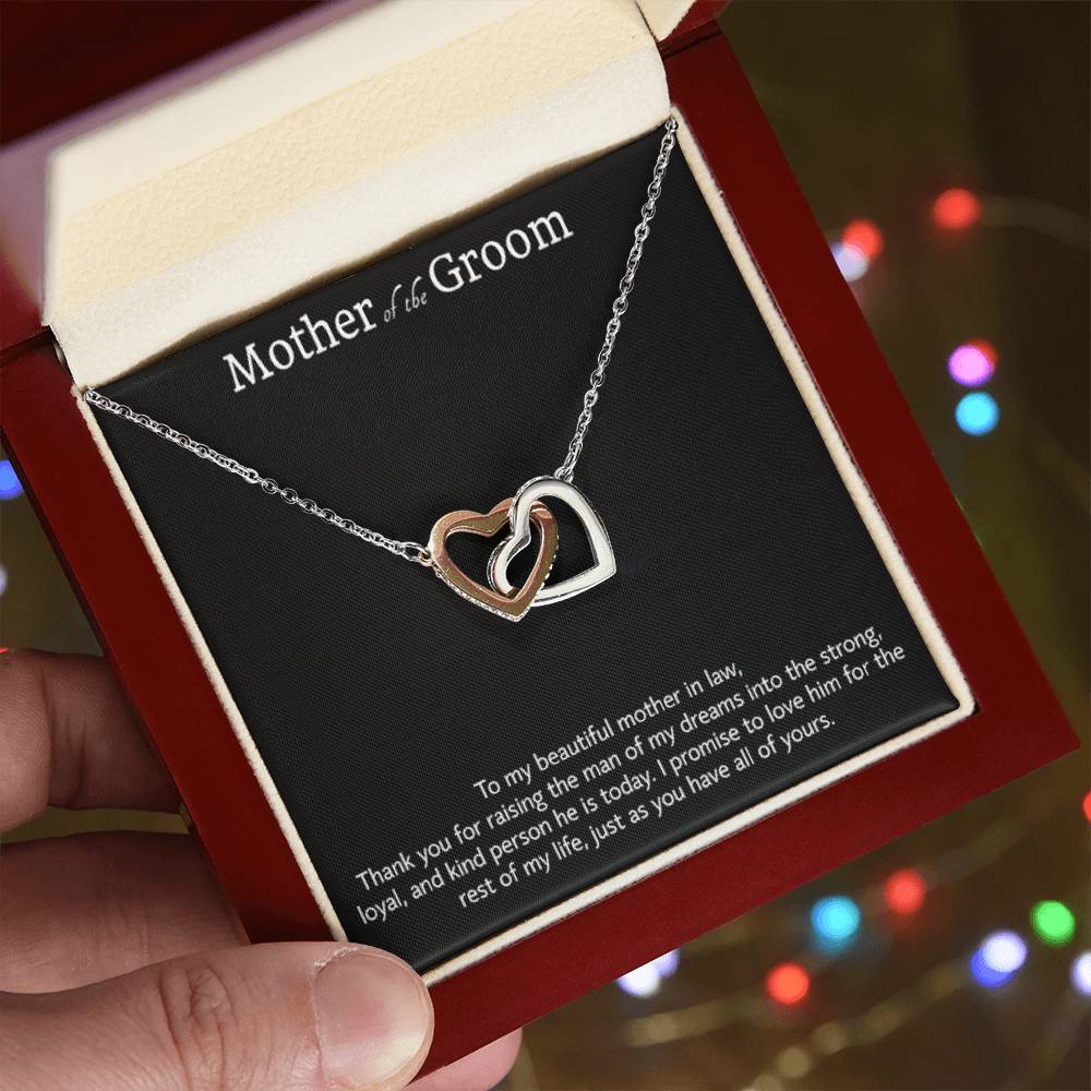 Regalo de la novia para la madre del novio, regalo de collar para la suegra, regalo para la suegra, regalos de boda para el hombre de mis sueños, regalo de agradecimiento