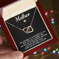 Collar de corazones entrelazados en oro rosa para mi madre, regalo "Gracias por estar en mi vida" con tarjeta con mensaje