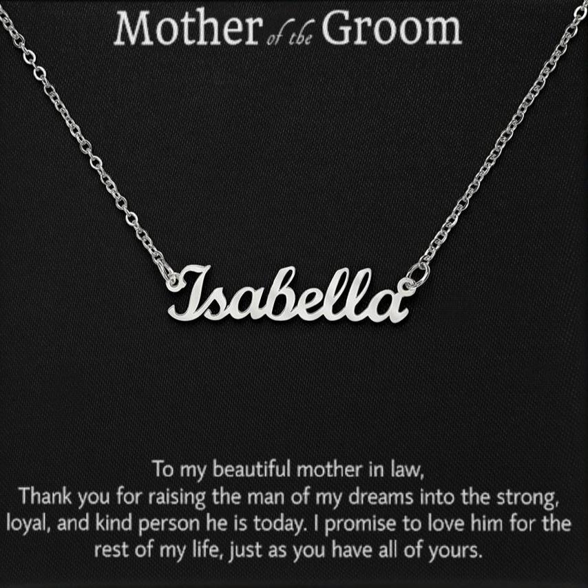 Regalo de la novia para la madre del novio, regalo de collar para la suegra, regalo para la suegra, regalos de boda para el hombre de mis sueños, regalo de agradecimiento