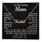 Para mi madre Collar de oro de regalo "Alegrías y lágrimas Ama a tu hijo" con tarjeta de mensaje Collar con nombre de firma 001