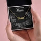 Para mi madre Collar de oro de regalo "Alegrías y lágrimas Ama a tu hijo" con tarjeta de mensaje Collar con nombre de firma 001