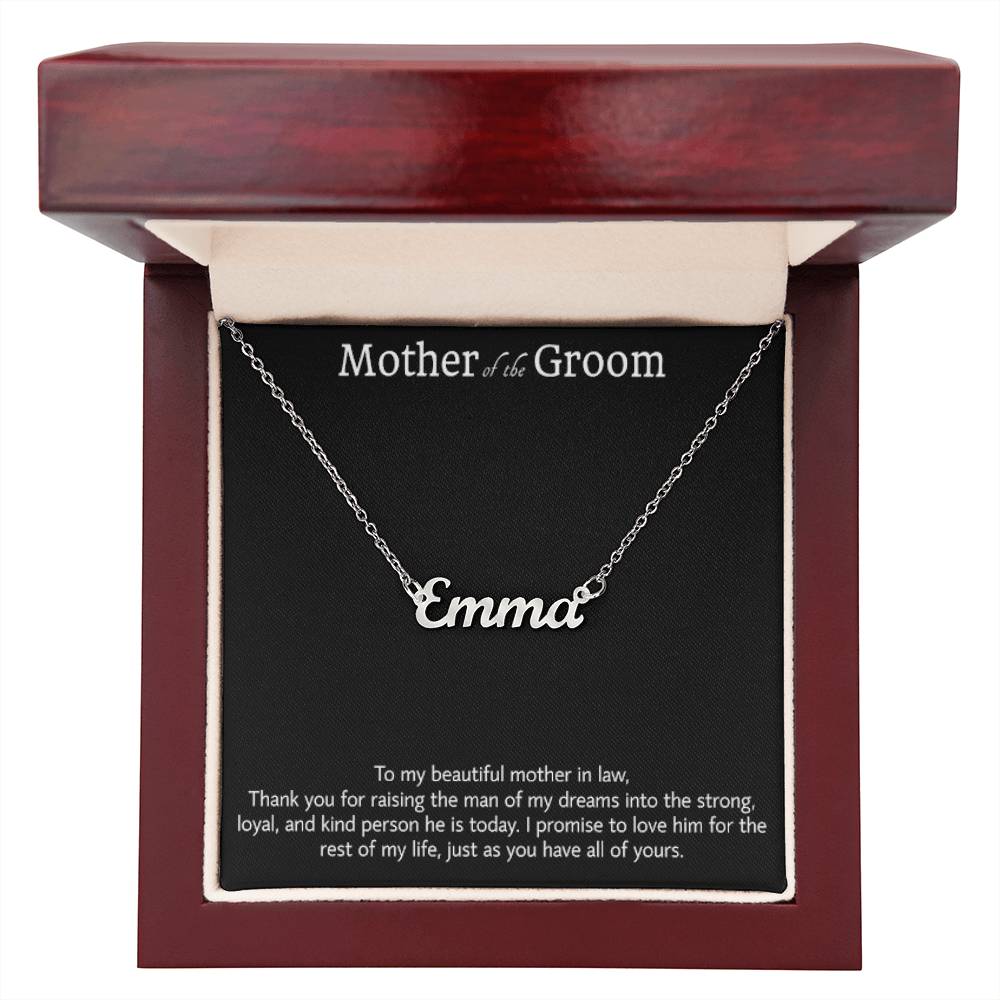 Regalo de la novia para la madre del novio, regalo de collar para la suegra, regalo para la suegra, regalos de boda para el hombre de mis sueños, regalo de agradecimiento