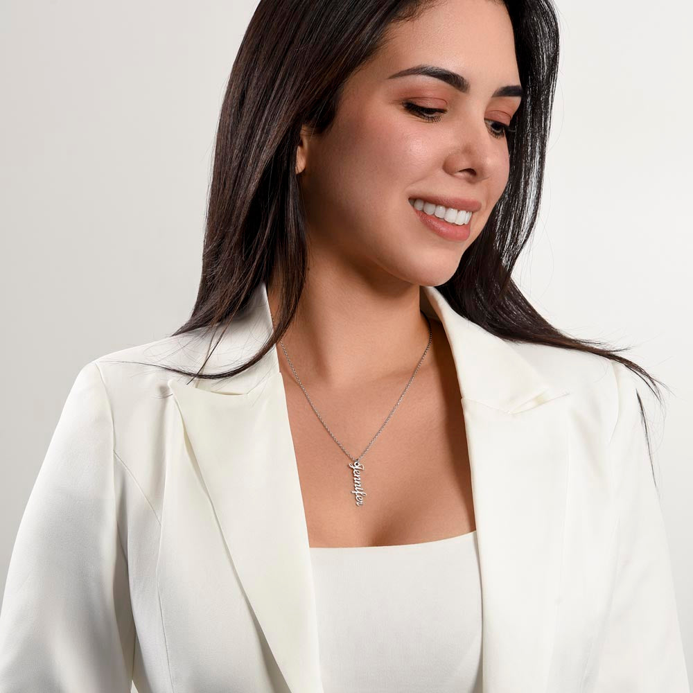 Collar con nombre personalizado como regalo para hija "Para mi hermosa hija: nunca olvides que te amo". Te amo, mamá.