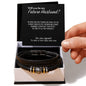 Para mi futuro esposo: pulsera de regalo de joyería y tarjeta con mensaje "El siguiente paso conmigo"