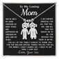 Collar de oro para mi madre, regalo "Alegrías y lágrimas, ama a tu hijo" con tarjeta de mensaje grabada, collar con dije para niños