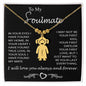 Presente para alma gêmea "Seu último tudo" colar infantil personalizado dourado gravado