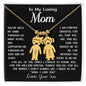 Collar de oro para mi madre, regalo "Alegrías y lágrimas, ama a tu hijo" con tarjeta de mensaje grabada, collar con dije para niños
