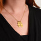 Presente de alma gêmea - Colar gravado em ouro 18K para meninos e meninas da Last Everything