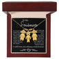 Presente para alma gêmea "Seu último tudo" colar infantil personalizado dourado gravado