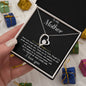 To My Mother - From Son "I'll Forever be your Loving Son" - Message Card heart necklace