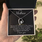 To My Mother - From Son "I'll Forever be your Loving Son" - Message Card heart necklace