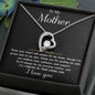 To My Mother - From Son "I'll Forever be your Loving Son" - Message Card heart necklace