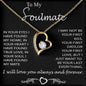 Regalo para alma gemela "Tu último todo" Collar de corazón en oro amarillo de 18 quilates