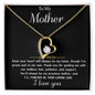 To My Mother - From Son "I'll Forever be your Loving Son" - Message Card heart necklace