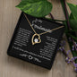 Regalo para alma gemela "Tu último todo" Collar de corazón en oro amarillo de 18 quilates