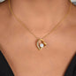 Regalo para alma gemela "Tu último todo" Collar de corazón en oro amarillo de 18 quilates