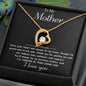 To My Mother - From Son "I'll Forever be your Loving Son" - Message Card heart necklace