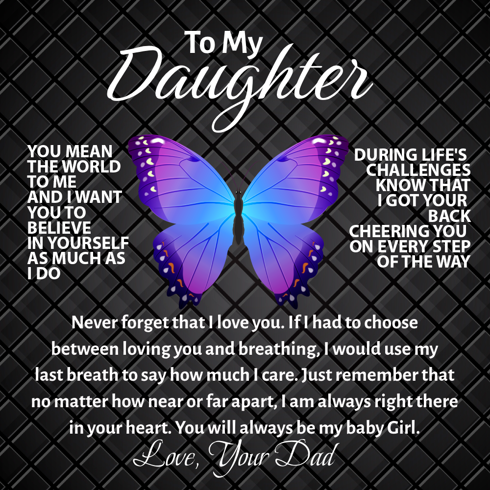 Para mi hija - Con amor, papá - Juego de collar de regalo