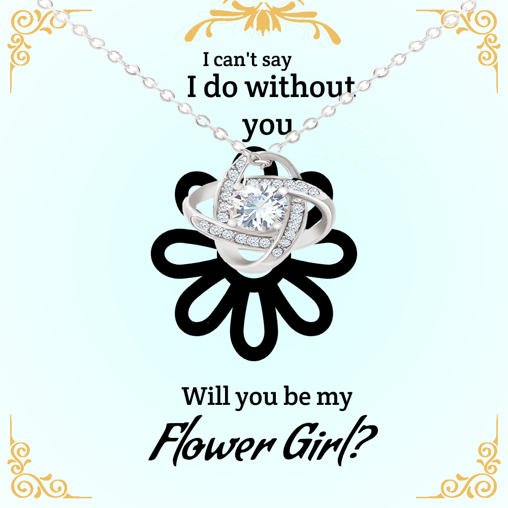 Para mi niña de las flores de parte de la novia: No puedo decir que prescindo de ti. Hermoso juego de regalo para la ceremonia de bodas.