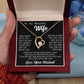 Beautiful Gift for Wife "I Can't Live Without You" Necklace yellow 18k gold heart