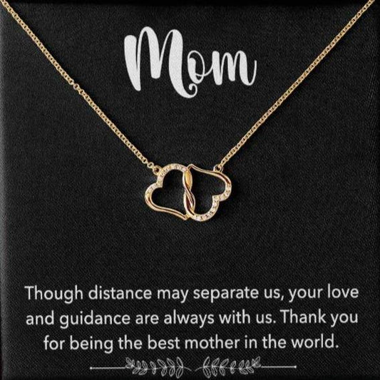 Para mi mamá - la mejor madre del mundo Set de regalo Amor Corazones de oro macizo 18 diamantes 