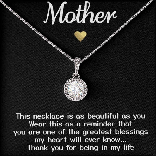 Para mi madre - De mi hijo "Seré por siempre tu hijo amado" - Esperanza eterna 001 Tarjeta con mensaje Collar con forma de corazón 