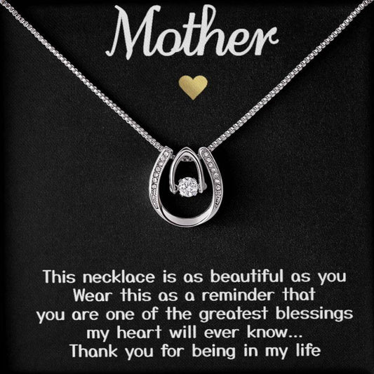 Collar de regalo para mi madre "gracias por estar en mi vida" con tarjeta con mensaje Joyas en movimiento