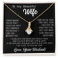 Beautiful Gift for Wife "I Can't Live Without You" Necklace white and yellow gold alluring beauty