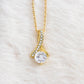 Beautiful Gift for Wife "I Can't Live Without You" Necklace white and yellow gold alluring beauty