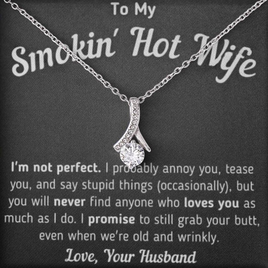 Regalo para Esposa "No Soy Perfecta" Te amo por siempre y para siempre Collar belleza 001 